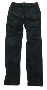 Černé elastické manšestráky H&M