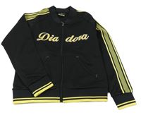 Černo-žlutá sportovní propínací mikina Diadora