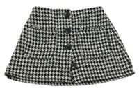 Bílo-černá vzorovaná propínací sukně Matalan