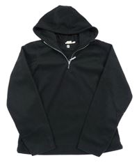 Černá funkční fleecová mikina s kapucí Mountain Warehouse