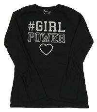 Černé triko s nápisem Primark