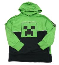 Zeleno-černá mikina s kapucí - Minecraft