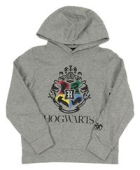 Šedá mikina s potiskem a kapucí - Harry Potter