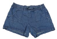 Tmavomodré lehké riflové kraťasy 