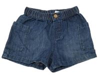 Tmavomodré riflové kraťasy s kapsami H&M