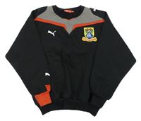 Černo-šedo-červená mikina s nášivkou Slazenger