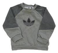 Šedá mikina s logem Adidas