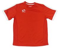 Červeno-bílé sportovní tričko s logem Sondico