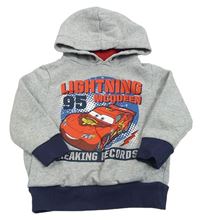 Šedo-tmavomodrá mikina s Cars s kapucí C&A