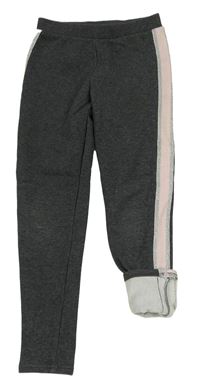 Šedé zateplené legíny s proužky  Primark