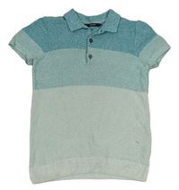 Světlemodro-zeleno-modré svetrové polo tričko George