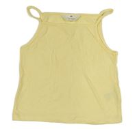 Žlutý žebrovaný crop top H&M