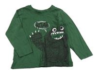Tmavozelené triko s příšerkou Nutmeg