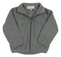 Šedá fleecová propínací mikina Manor