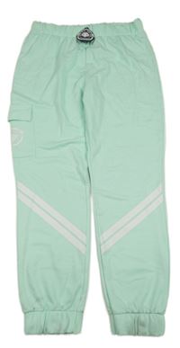 Světlezelené cargo tepláky s proužky George