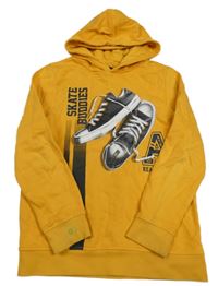 Okrová mikina s botami a kapucí C&A