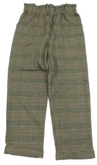 Béžovo-šedo-modré kostkované kalhoty OVS