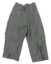 Šedo-bílé kostkované slavnostní kalhoty Next