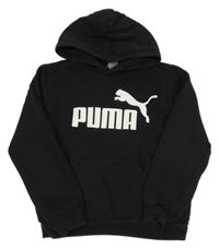 Černá mikina s logem a kapucí Puma