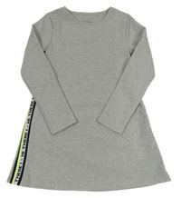 Šedé melírované teplákové šaty s proužky Staccato