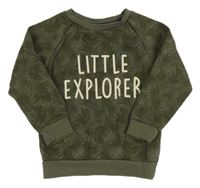 Khaki mikina s listy Primark