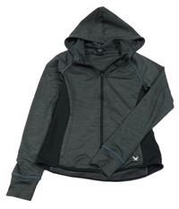 Šedo-černá propínací sportovní mikina s kapucí Soc