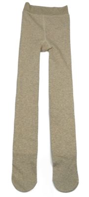 Béžovo-šedé melírované zateplené punčocháče