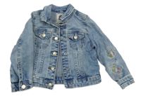 Světlemodrá riflová bunda s motýly C&A