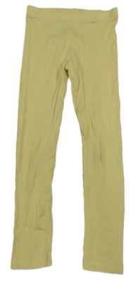 Žluté žebrované legíny F&F