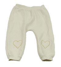 Smetanovo-zlaté vzorované tepláky se srdíčky River Island