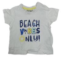 Bílé tričko s nápisem a palmou Ergee