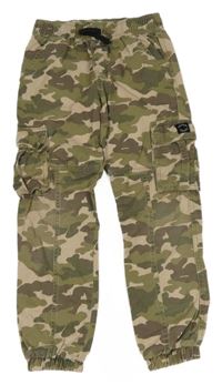 Khaki-hnědo-světlerůžové army cargo cuff rifle F&F