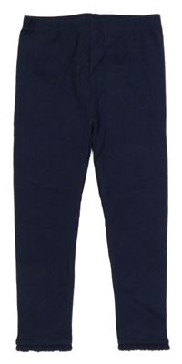 Tmavomodré legíny s krajkou Tu