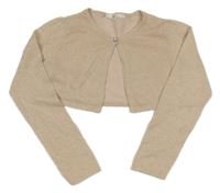 Pudrové třpytivé svetrové bolerko H&M