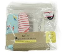 Nové - 2x - Čeveno-bílé pruhované + pomněnkové kalhotky s princeznami M&S