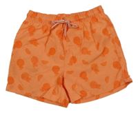 Oranžové plážové kraťasy s pomeranči Hema