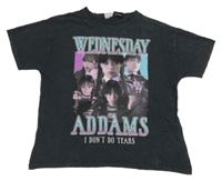 Tmavošedé tričko s Wednesday Zara