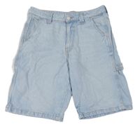 Světlmodré loose fit riflové kraťasy H&M