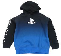 Černo-modrá mikina s logem - PlayStation a kapucí H&M