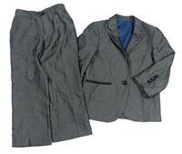 2Set - Tmavošedé slavnostní sako + kalhoty Matalan