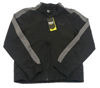 Nové - černo-tmavošedá šusťáková sportovní bunda s logem zn. Everlast