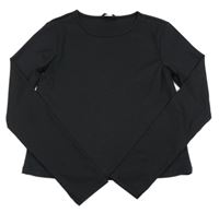 Černé žebrované crop triko PRIMARK