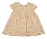 Meruňkové puntíkaté melírované šaty Matalan