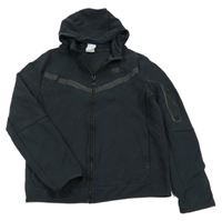 Černá propínací mikina s logem a kapucí Nike