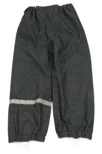 Tmavošedé šusťákové podšité kalhoty H&M