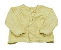 Žlutý vzorovaný propínací svetr Nutmeg