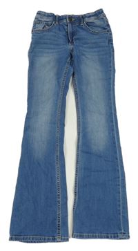 Modré flare leg low waist rifle H&M