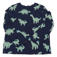 Tmavomodré pyžamové triko s dinosaury C&A