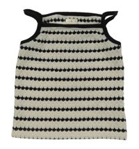 Smetanovo-černý pruhovaný/vzorovaný úpletový crop top F&F