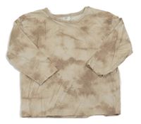 Béžovo-hnědé batikované triko H&M